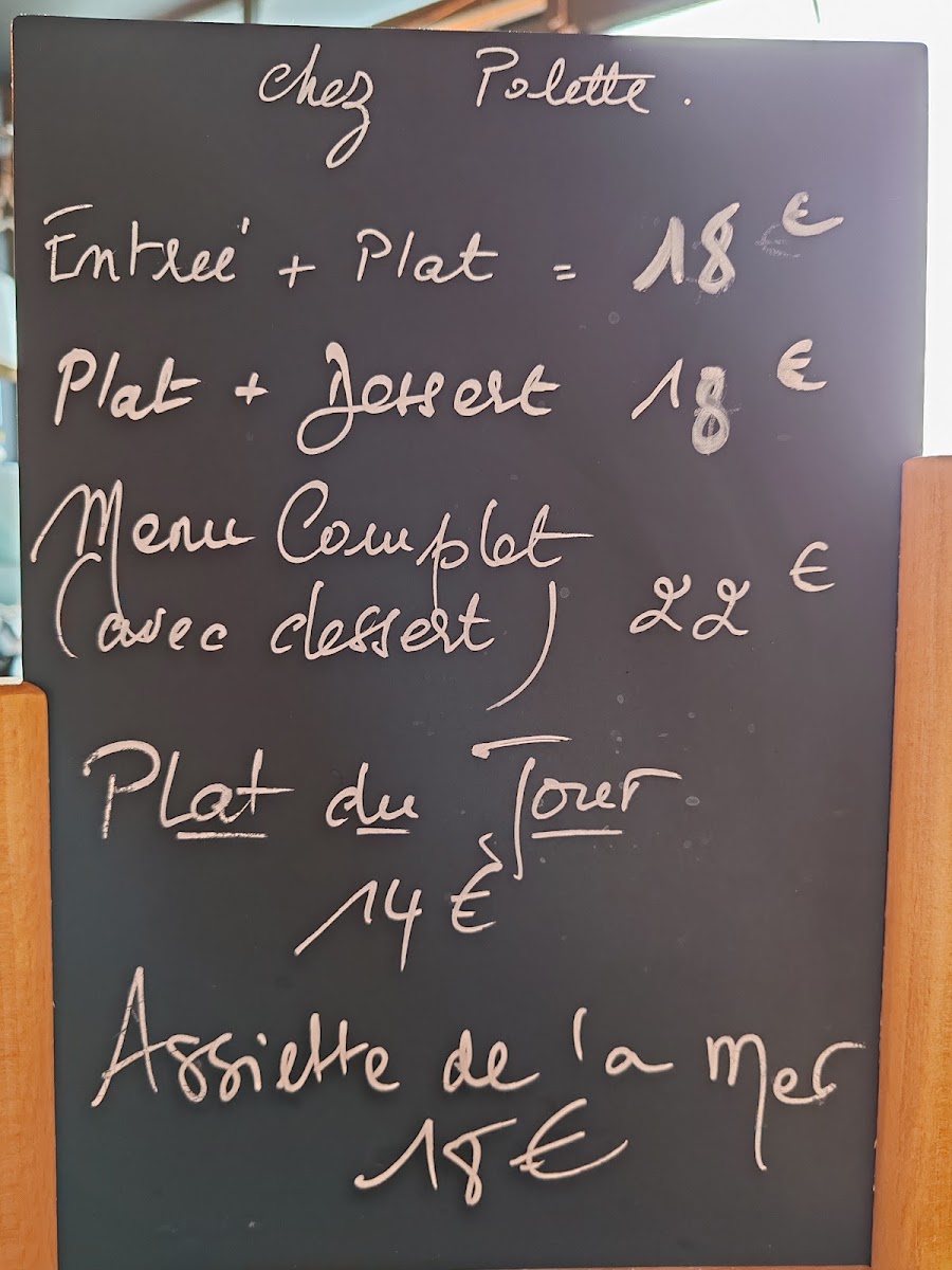 Bistrot Chez Polette menu